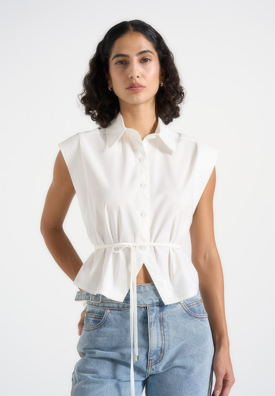 malia-sleeveless-tie-waist-cropped-shirt-white