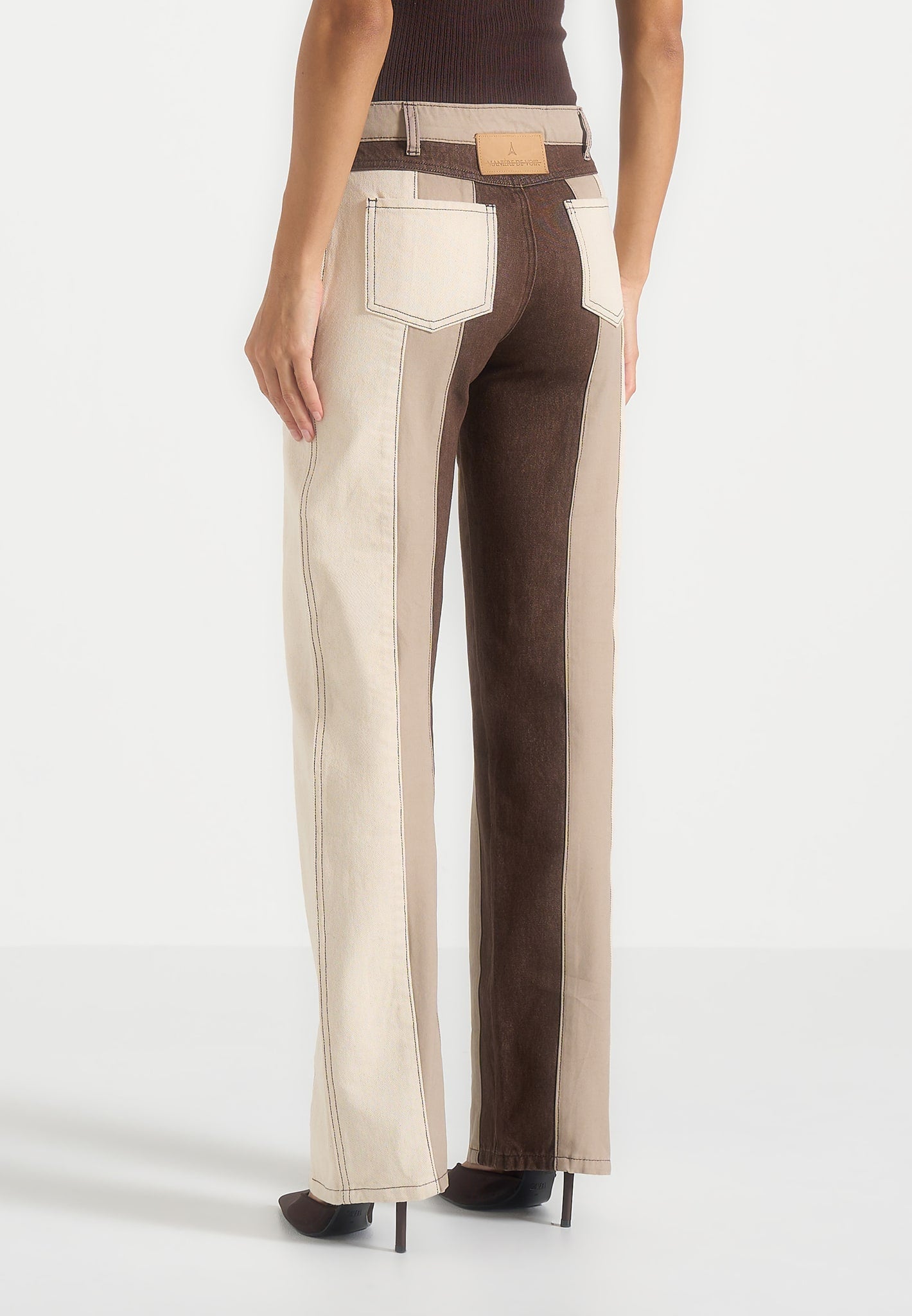 jacinda-colour-block-denim-jeans-beige-brown