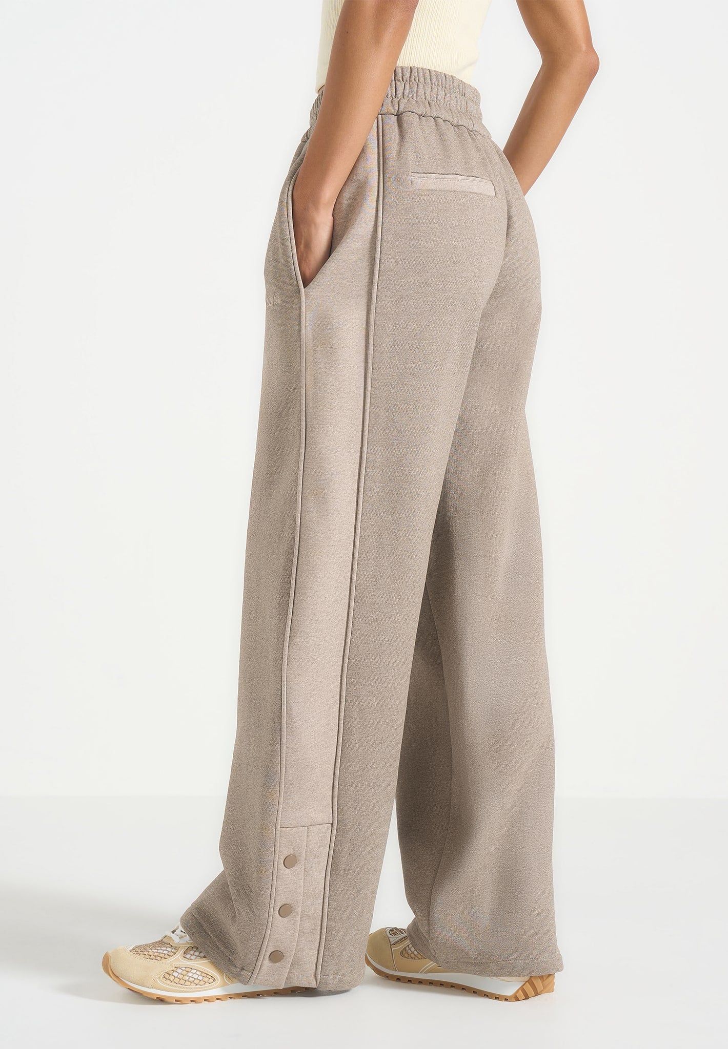 caya-two-tone-wide-leg-popper-joggers-beige