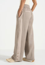 caya-two-tone-wide-leg-popper-joggers-beige