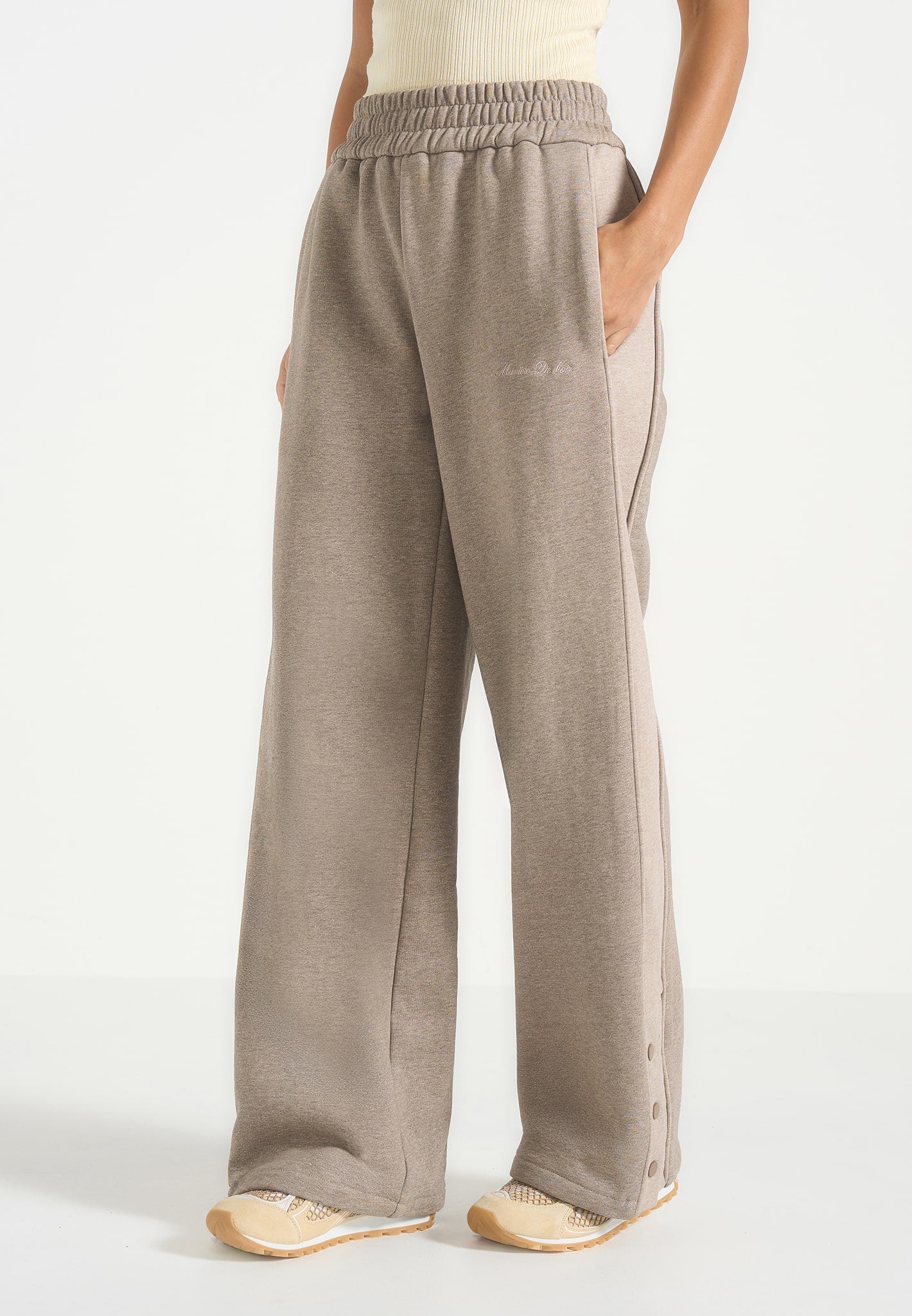 caya-two-tone-wide-leg-popper-joggers-taupe