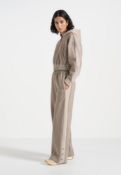 caya-two-tone-wide-leg-popper-joggers-beige