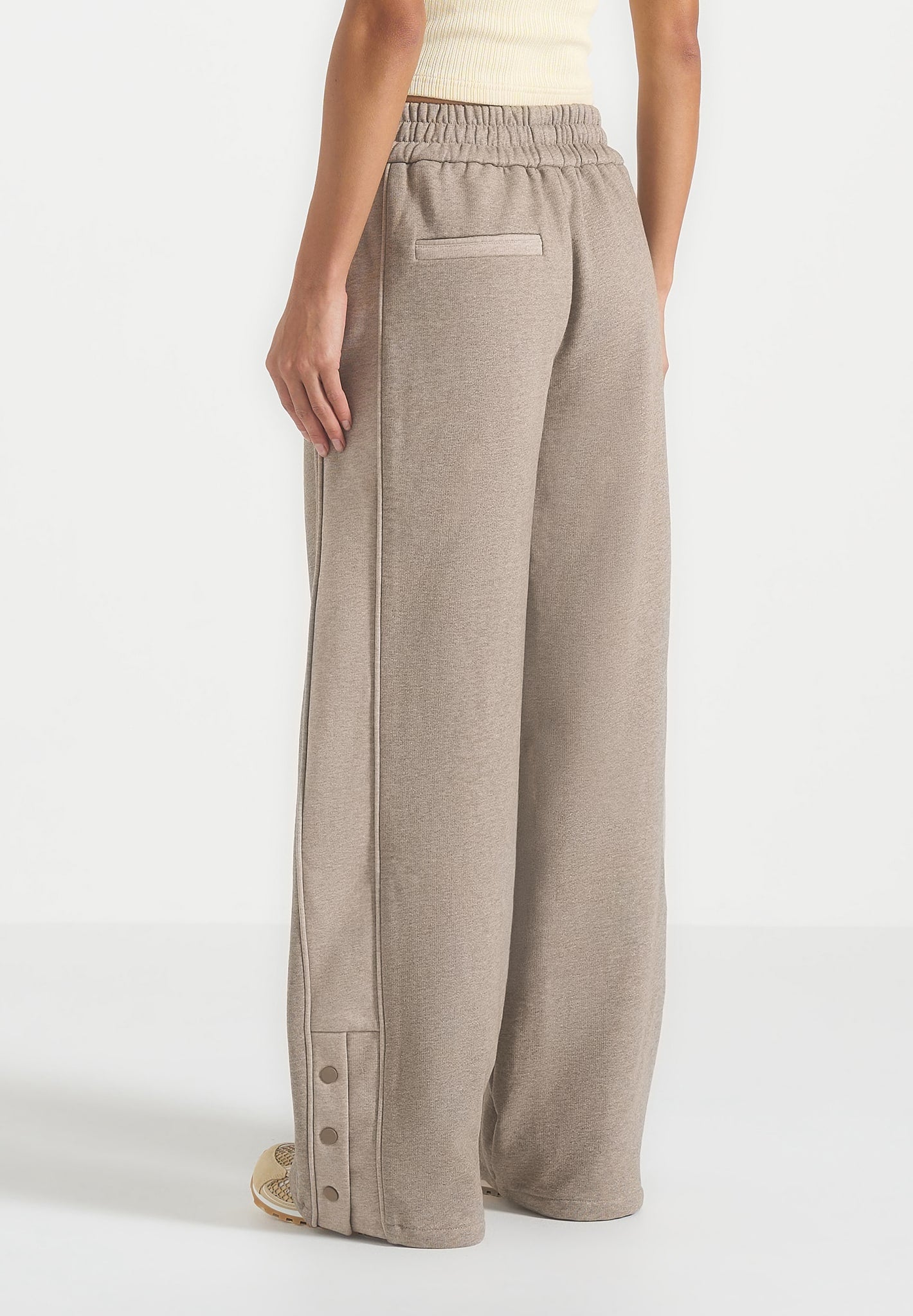 caya-two-tone-wide-leg-popper-joggers-beige