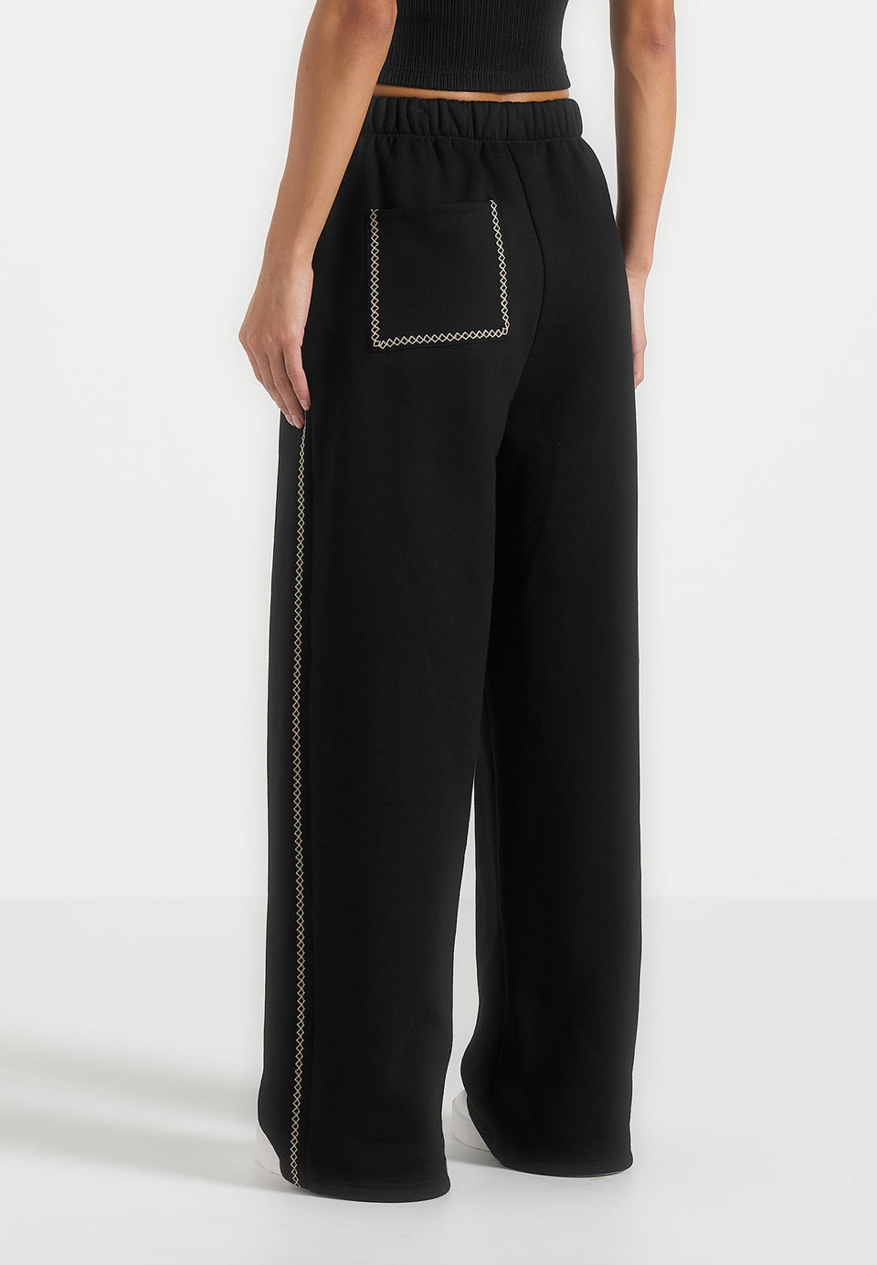morgan-unisex-whipstitch-regular-joggers-black