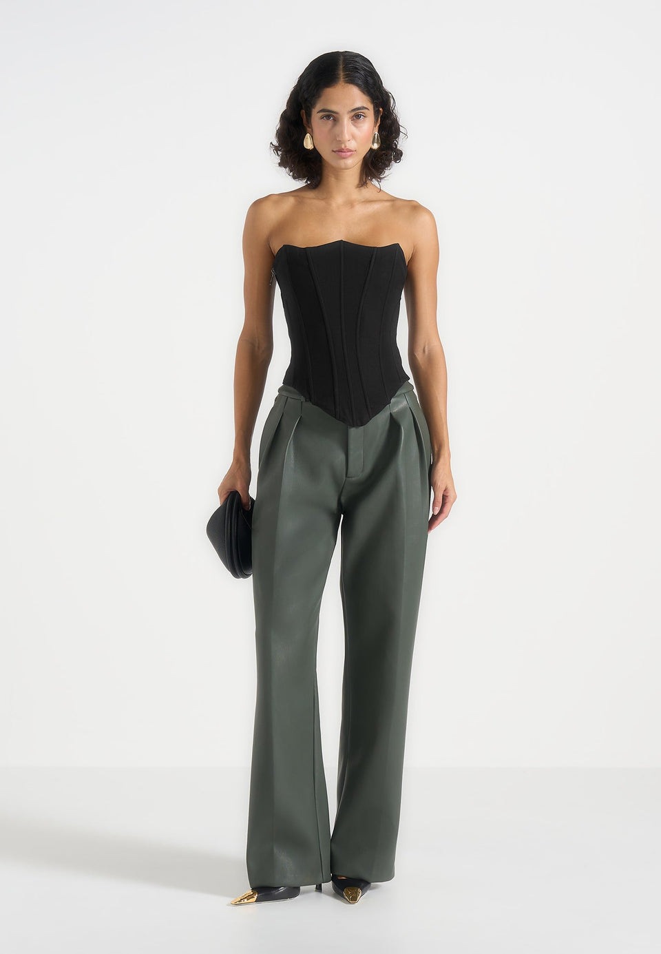 julie-leather-twin-pleat-trousers-olive