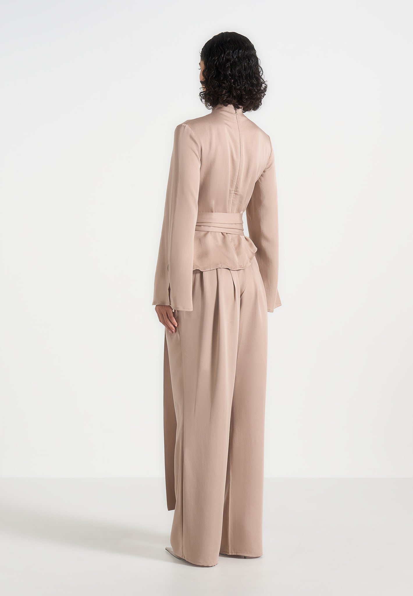 aurore-mock-neck-ring-belt-pleated-leg-jumpsuit-beige