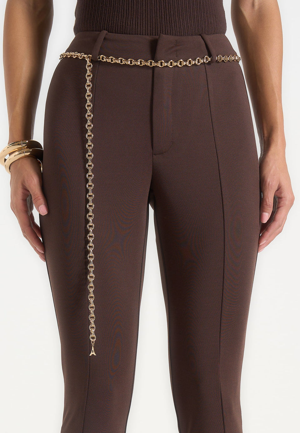 una-capri-leggings-with-chain-brown