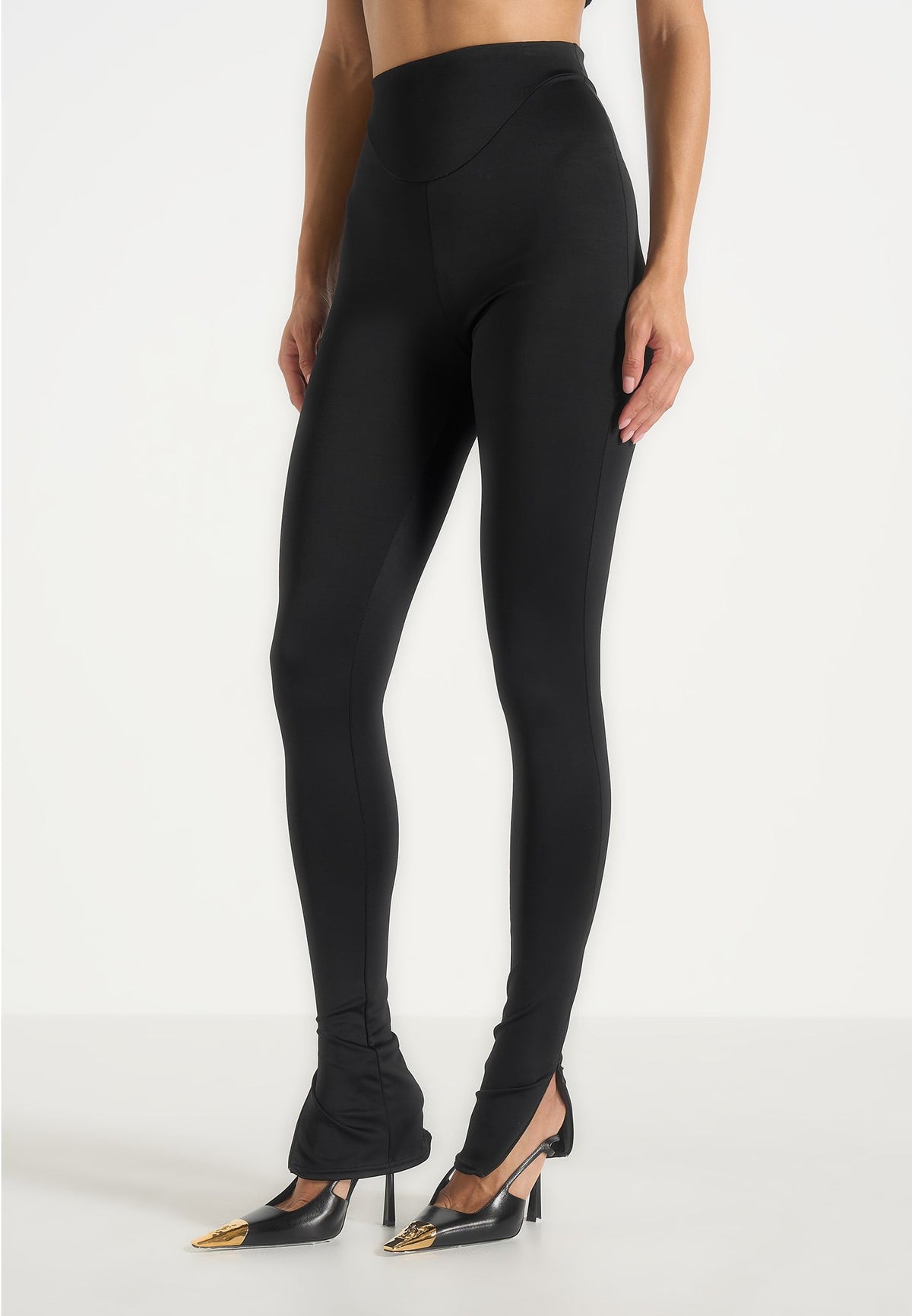 LS001 - High Waisted Leggings - Black