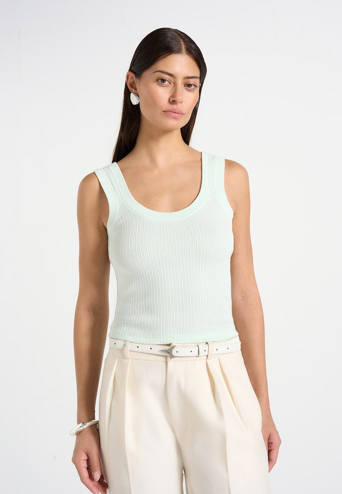 liane-scoop-neck-ribbed-cotton-vest-mint-green