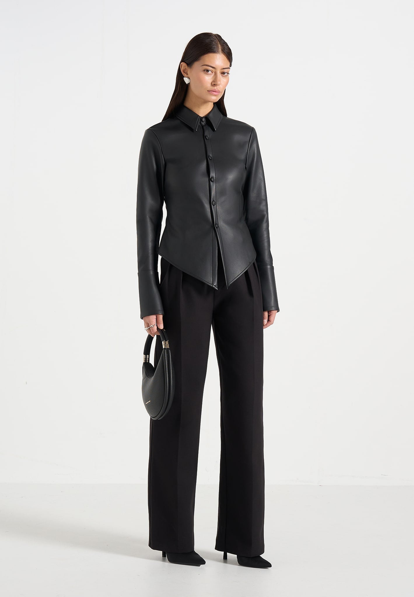 sonia-leather-cinch-shirt-black