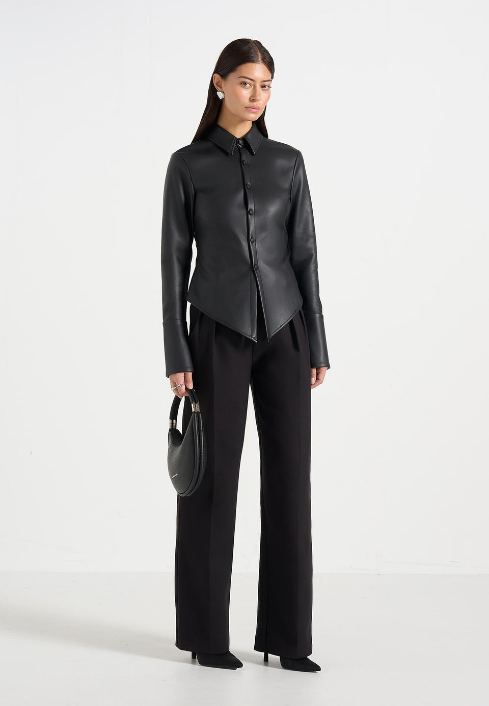 sonia-leather-cinch-shirt-black