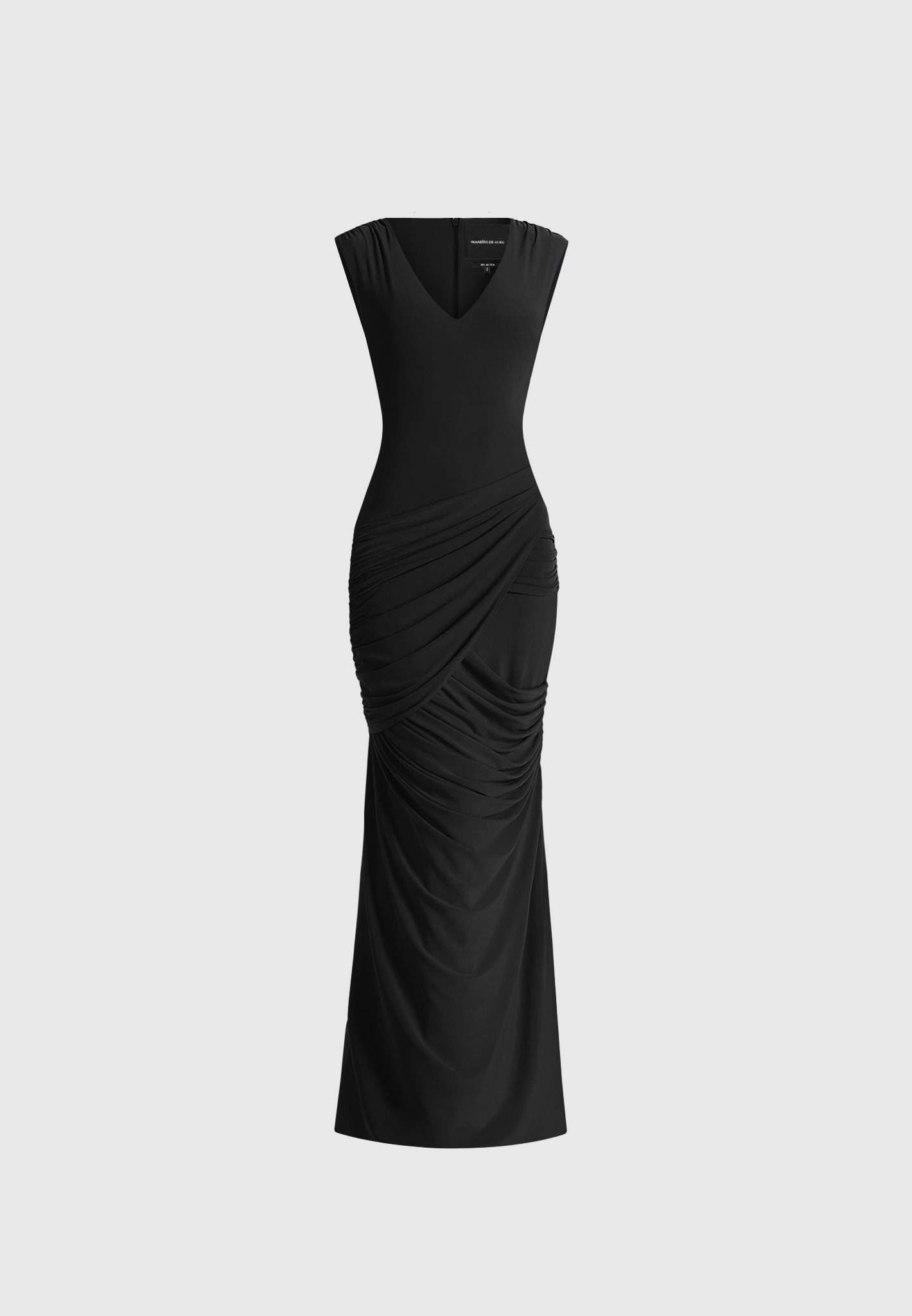 brigitte-v-neck-drape-maxi-dress