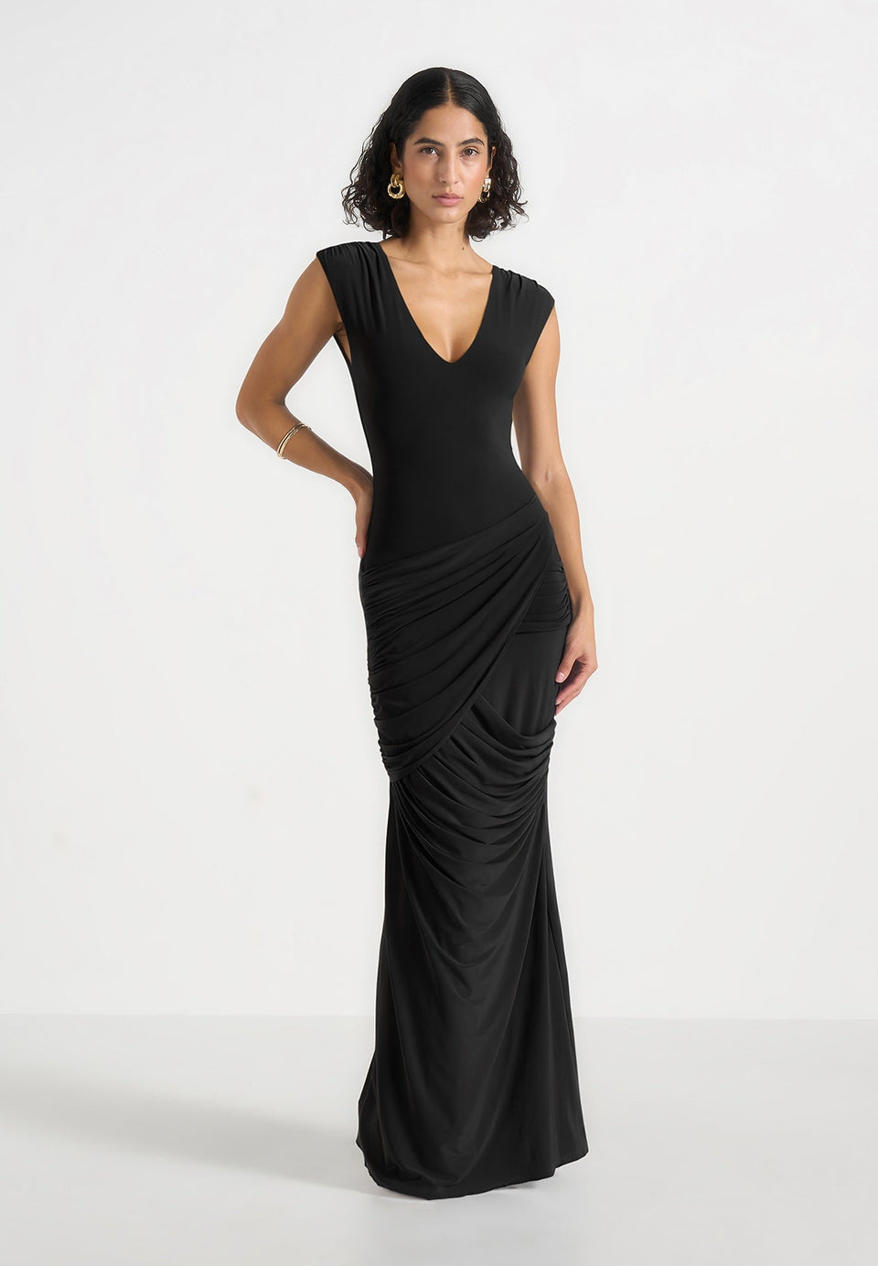 brigitte-v-neck-drape-maxi-dress