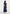 Yara - Asym Tie-Waist Cotton Midi Dress - Navy