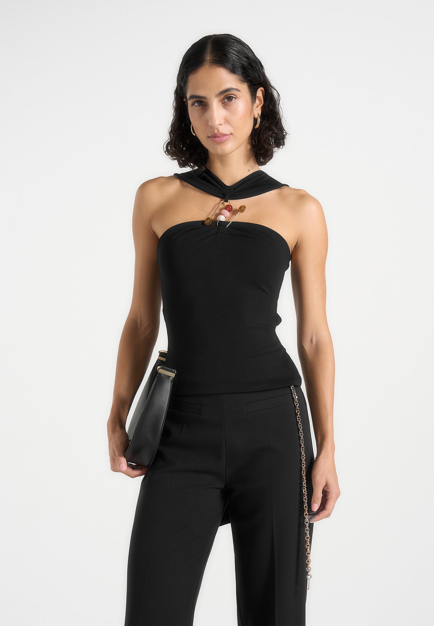 cecile-hardware-halter-top-black