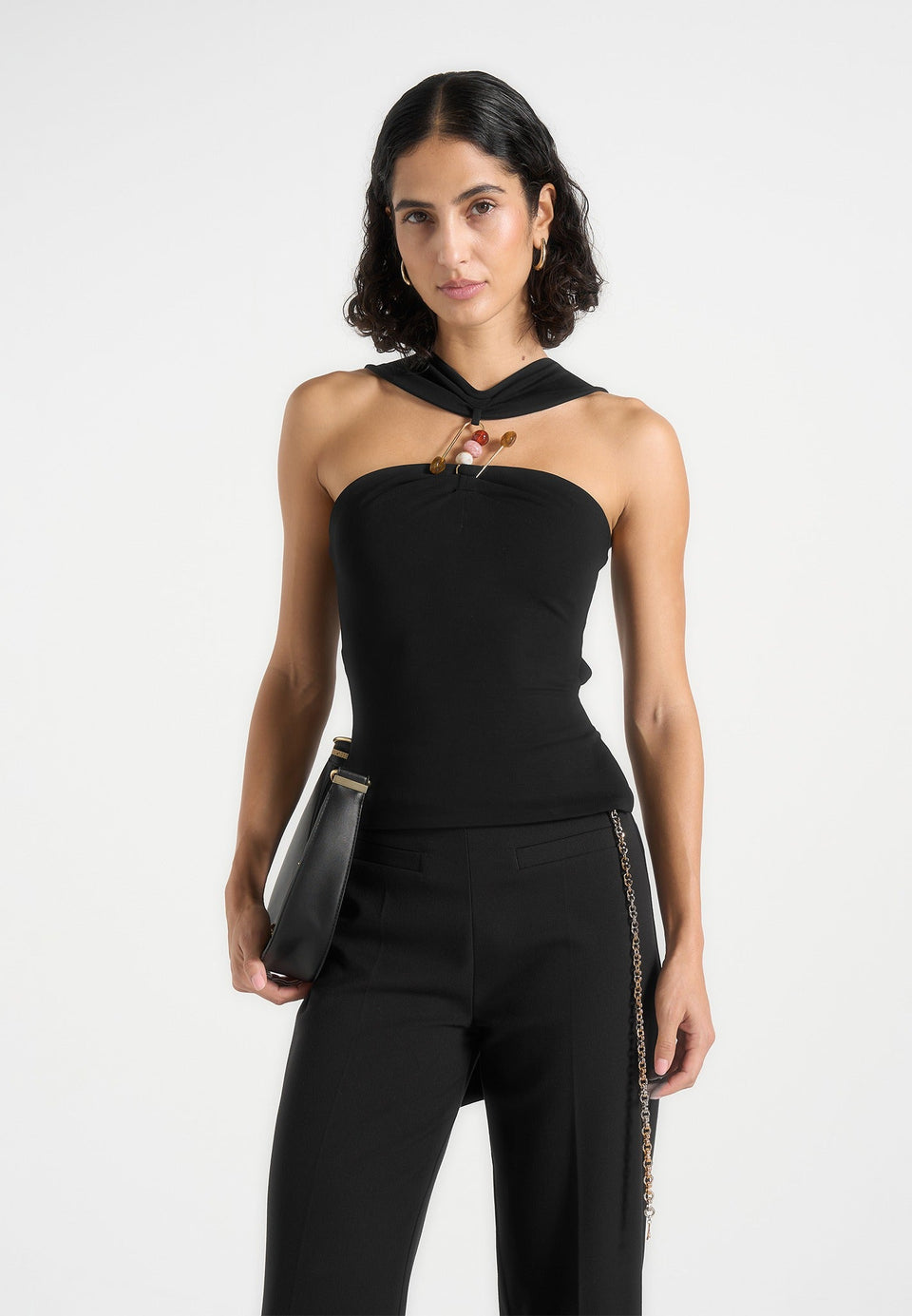 cecile-hardware-halter-top-black