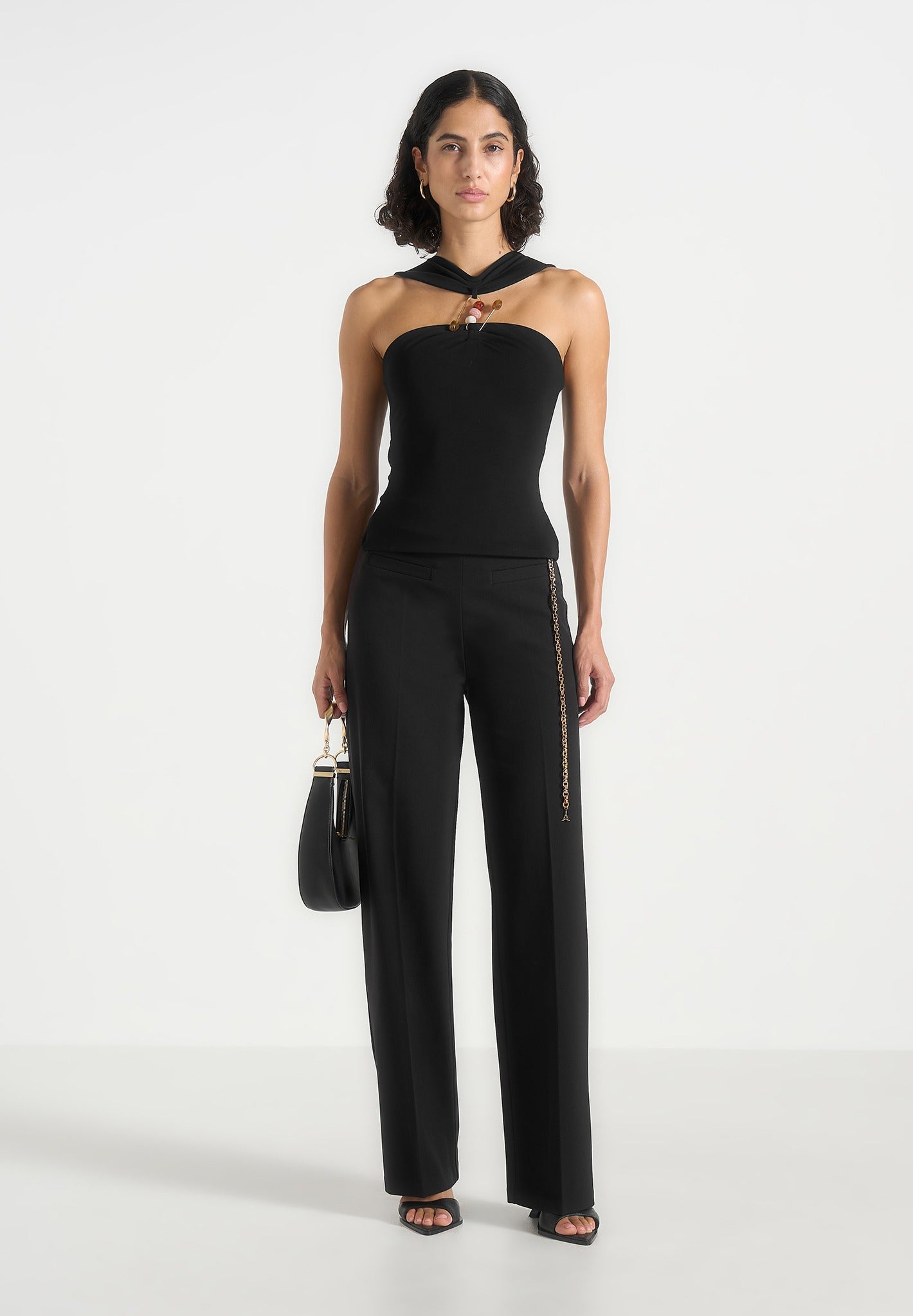 cecile-hardware-halter-top-black