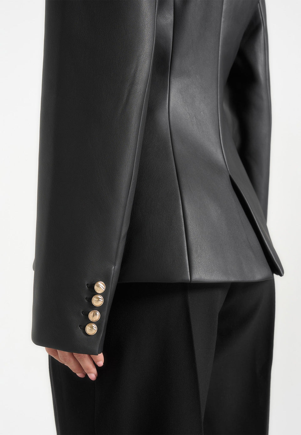 ina-leather-cinched-waist-kimono-blazer