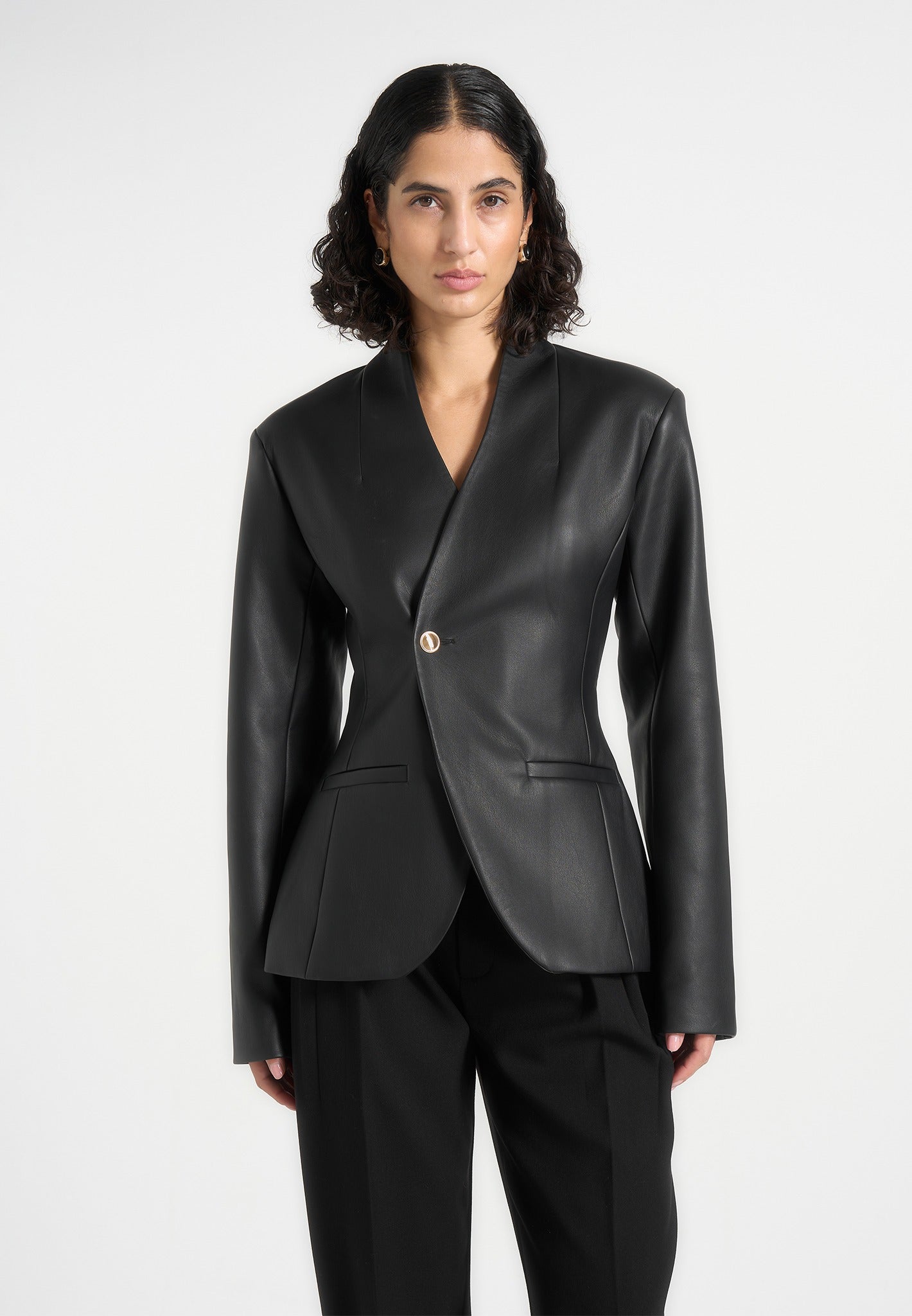 ina-leather-cinched-waist-kimono-blazer