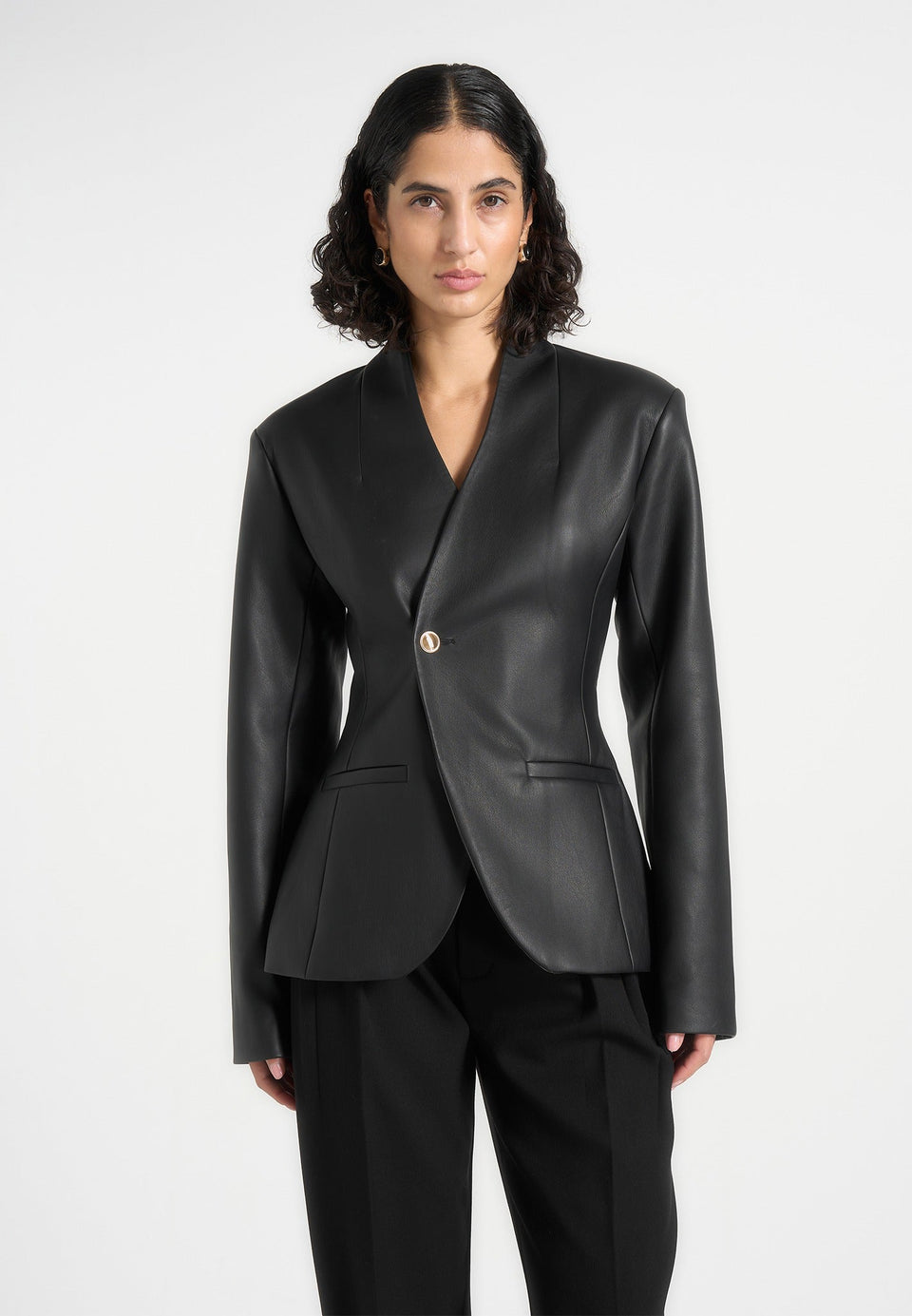 ina-leather-cinched-waist-kimono-blazer