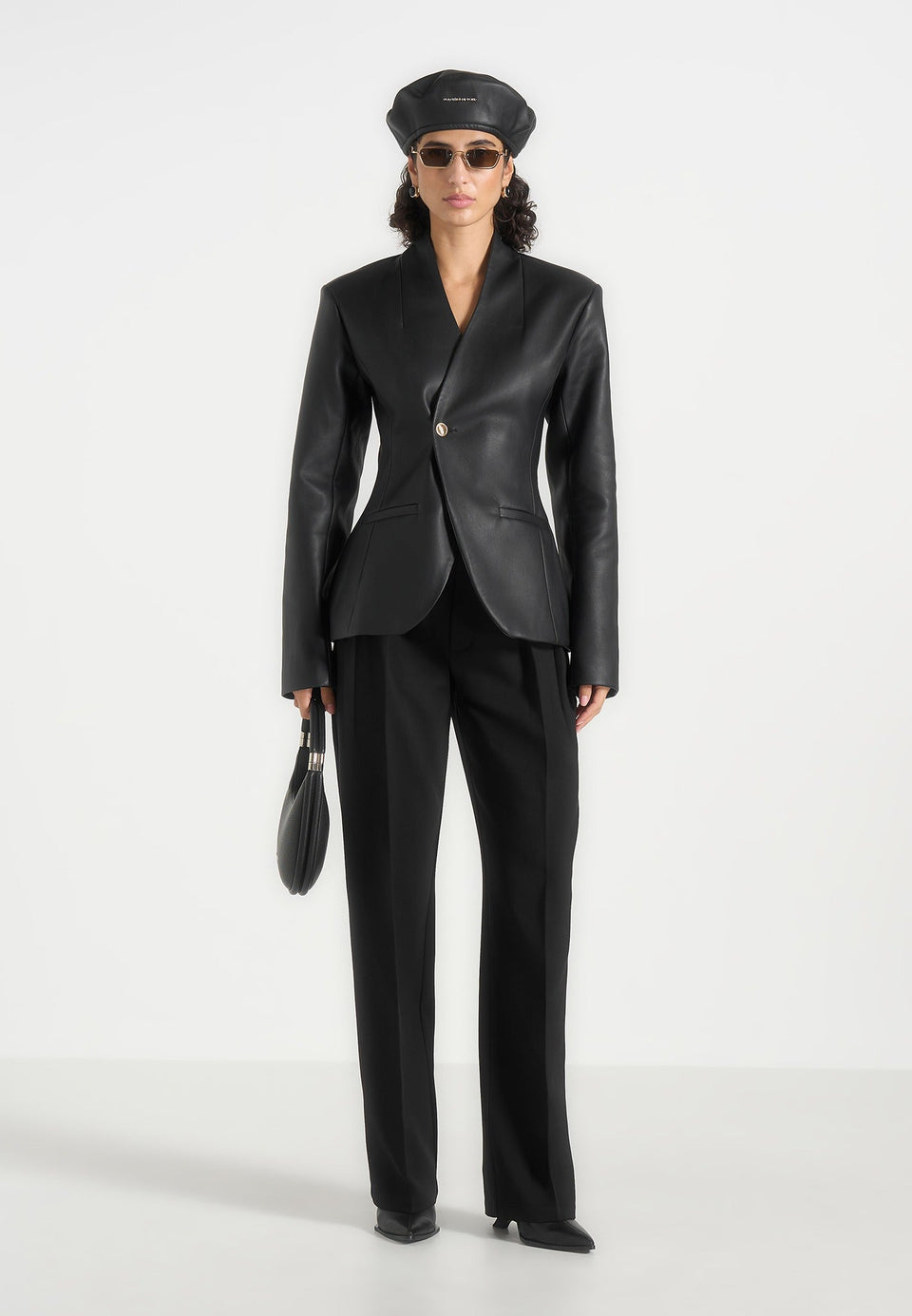 ina-leather-cinched-waist-kimono-blazer