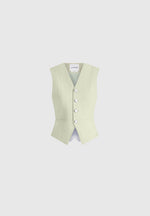 Christine - Tailored Cinched Suit Vest - Sage