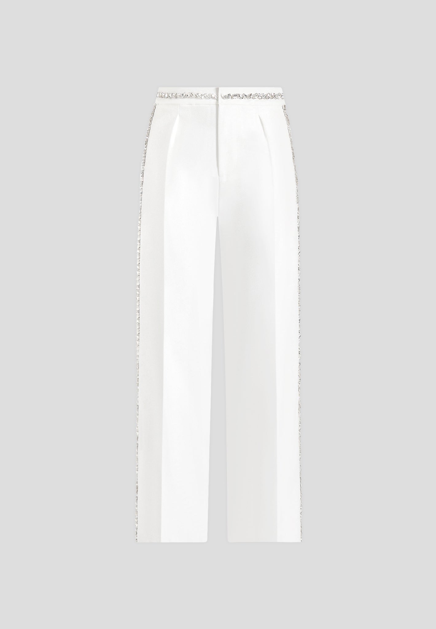 Patricia - Embellished Tailored Pants - White