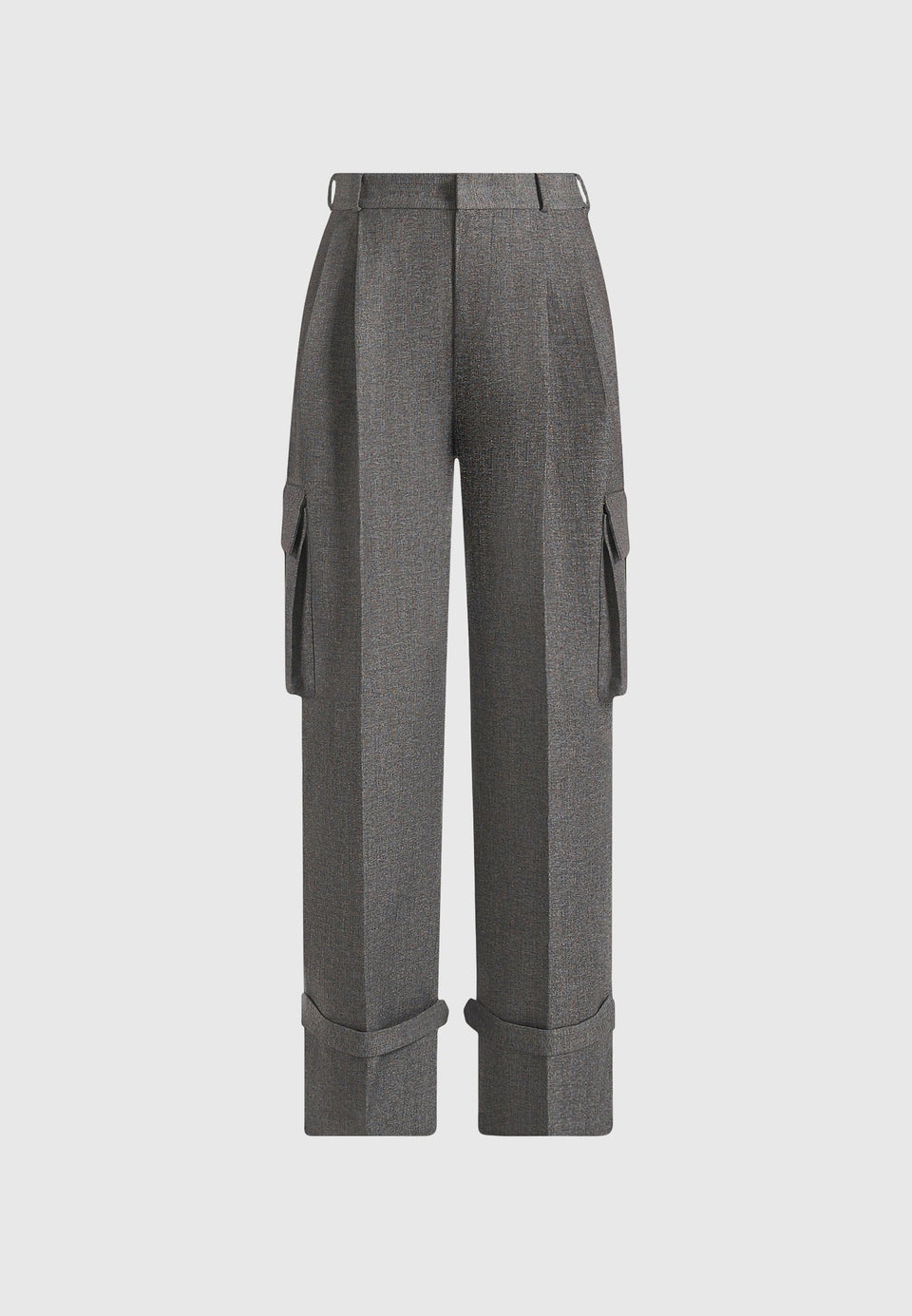 textured-tailored-pleated-cargo-trousers-grey