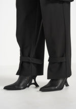 Danielle - Tailored Pleated Cargo Pants - Black