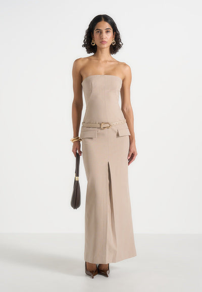 tabitha-tailored-bandeau-belted-maxi-dress-beige