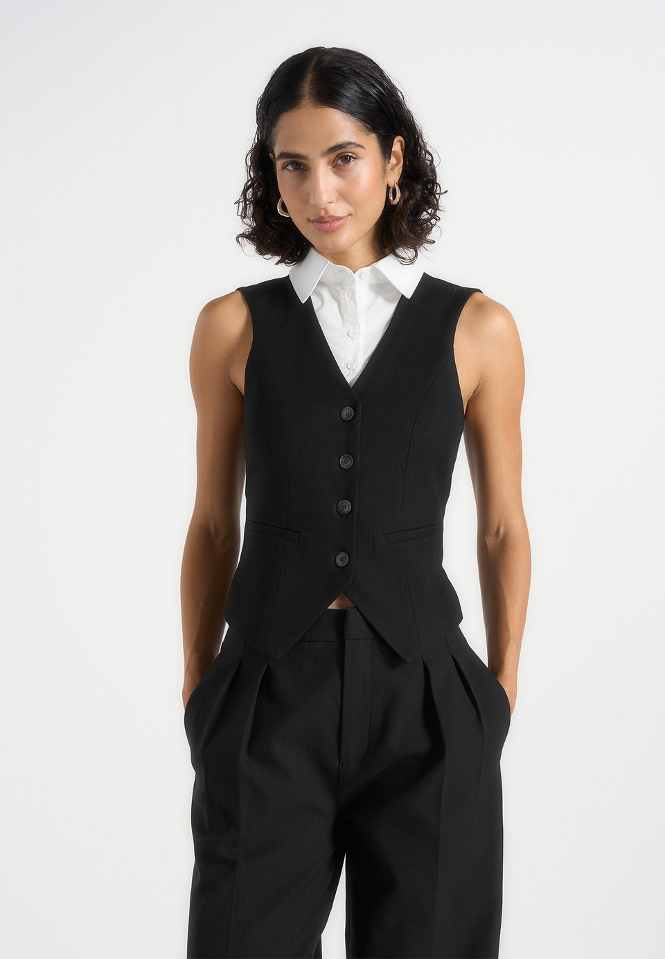 irene-collar-detail-cinched-waistcoat-black-white