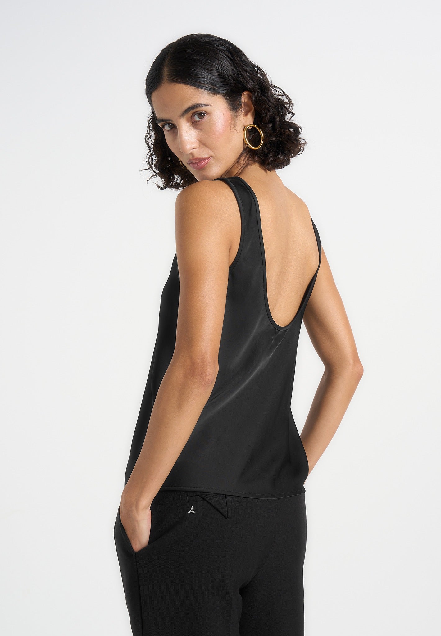 mathilda-satin-scoop-neck-open-back-vest-black