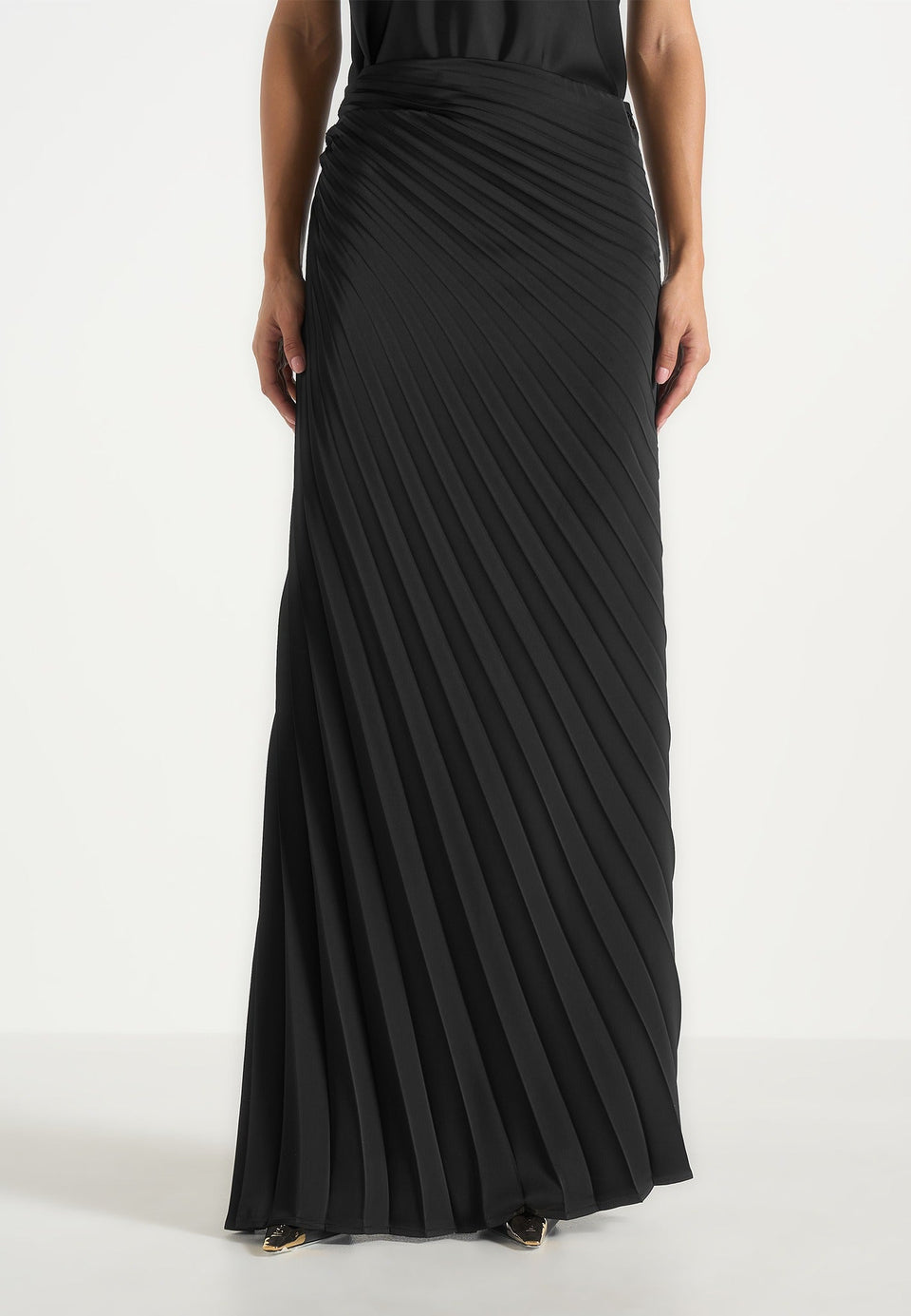 fiona-satin-fan-pleat-maxi-skirt-black
