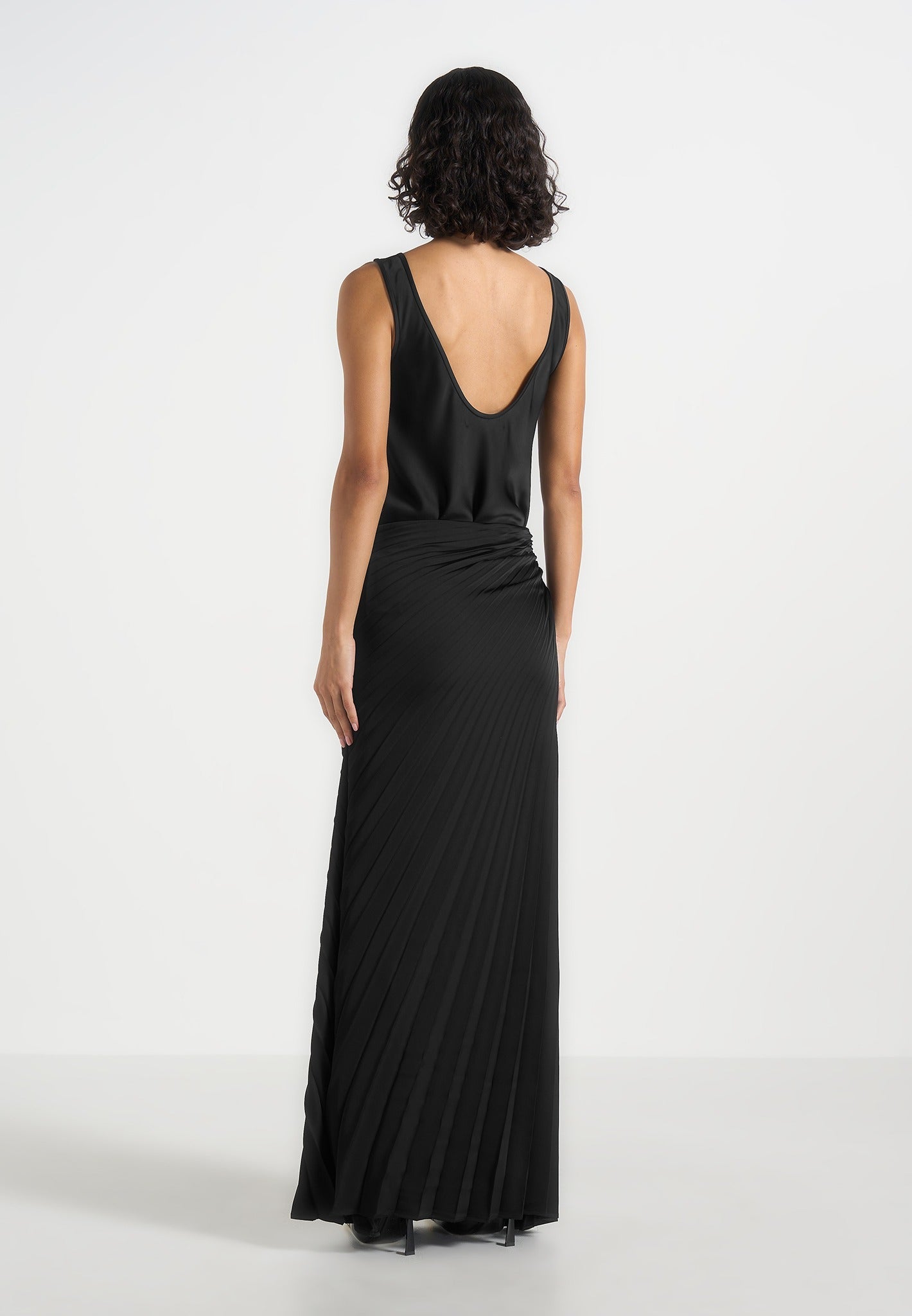 fiona-satin-fan-pleat-maxi-skirt-black