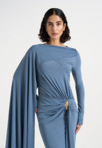 edena-asym-ruched-draped-maxi-dress-blue