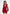Mirena - Ruched Open Back Mini Dress With Scarf - Red