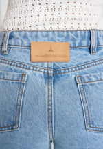 Calista - Line Art Denim Jeans - Mid Blue