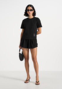 TS002 - Short Sleeve Cotton T-Shirt - Black