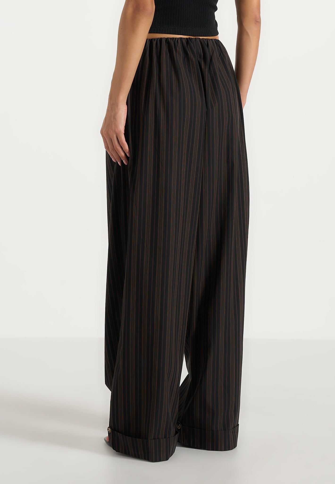 ivanna-elasticated-wide-leg-striped-cotton-trousers-black-brown