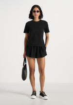 TS002 - Short Sleeve Cotton T-Shirt - Black