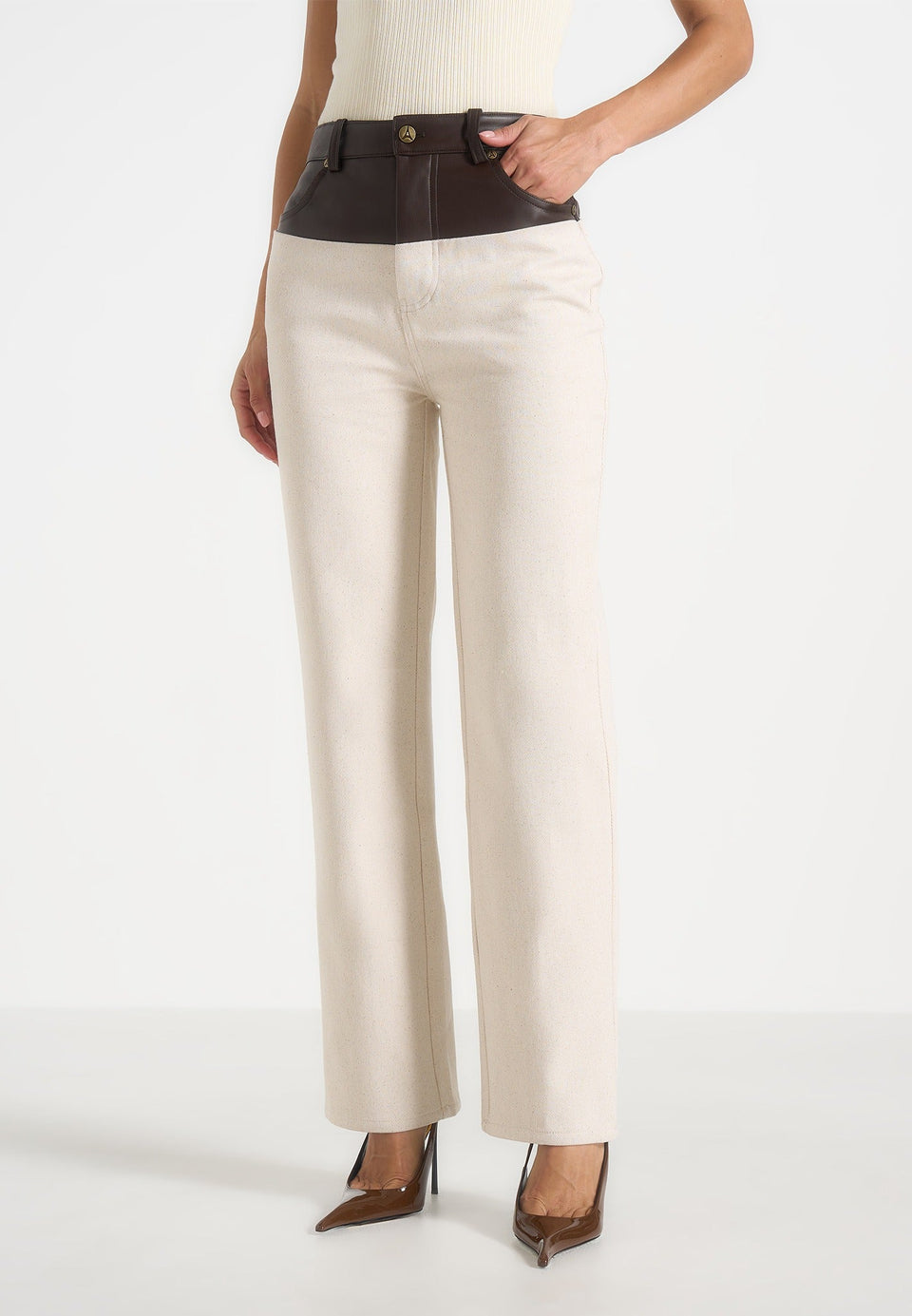 renee-denim-and-leather-straight-leg-jeans-cream-brown