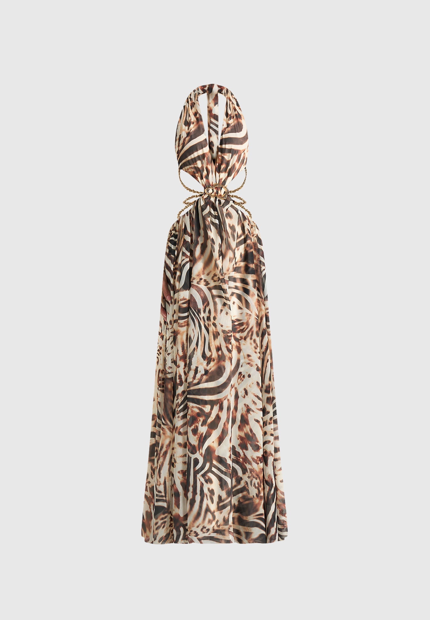 june-chain-belt-cut-out-georgette-halter-maxi-dress-animal