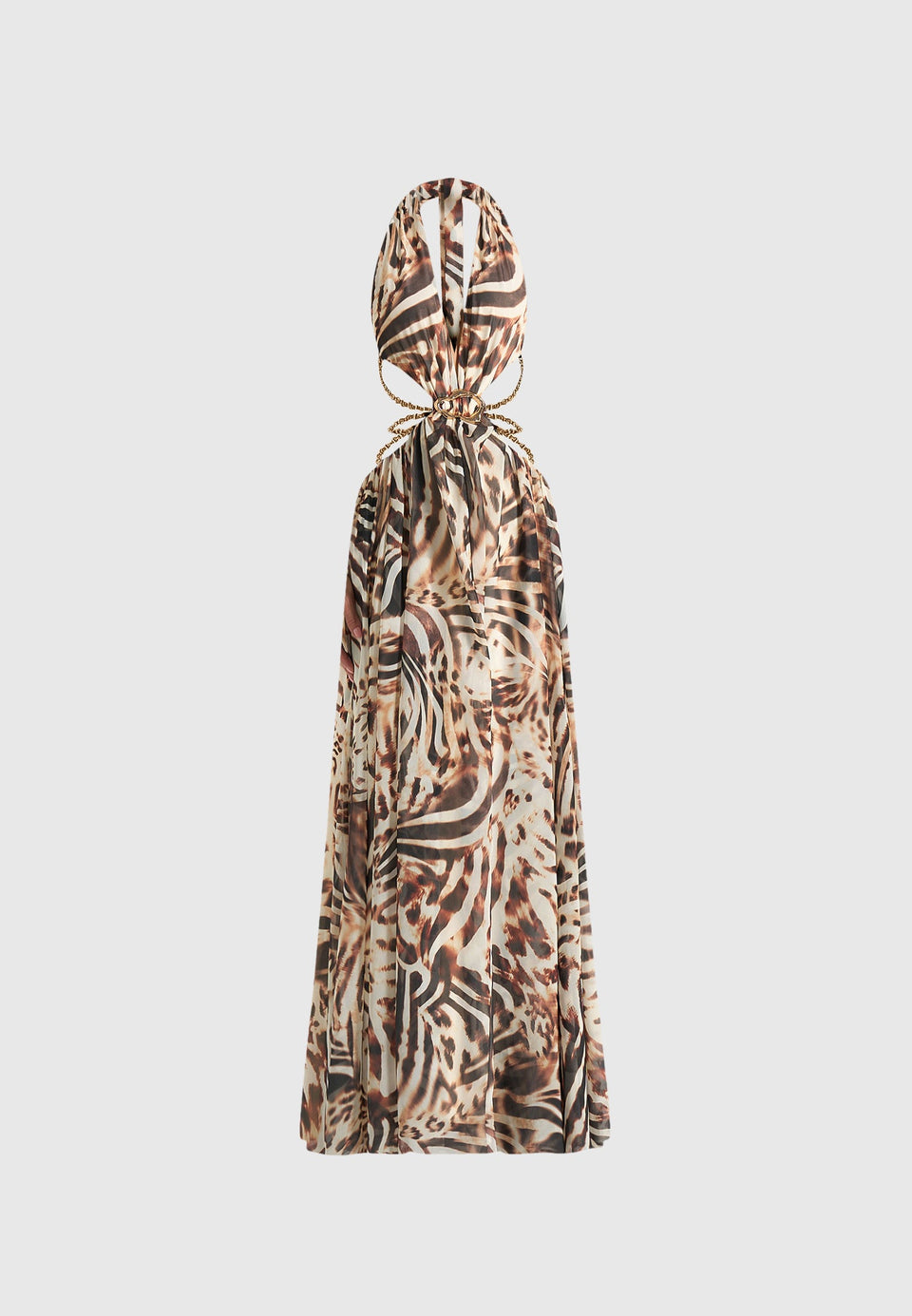 june-chain-belt-cut-out-georgette-halter-maxi-dress-animal