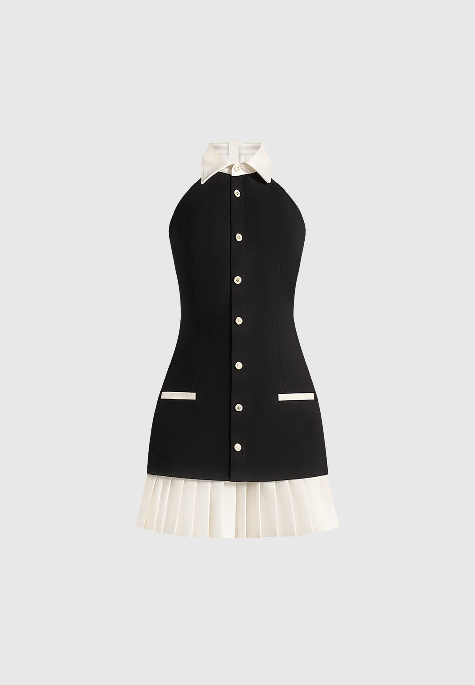 jasmine-halterneck-pleated-mini-dress-black