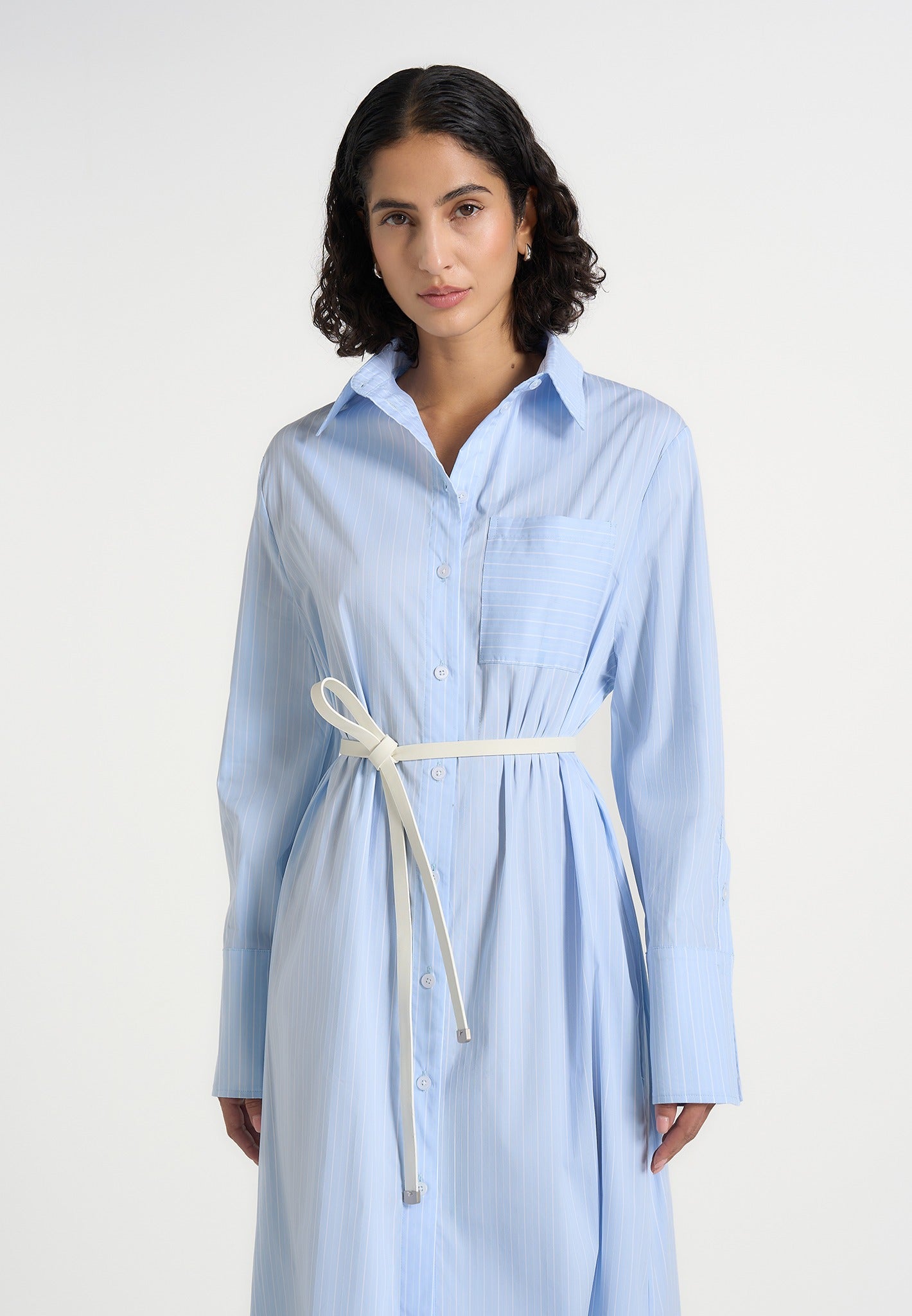 isa-belted-pinstripe-cotton-midi-shirt-dress-pale-blue