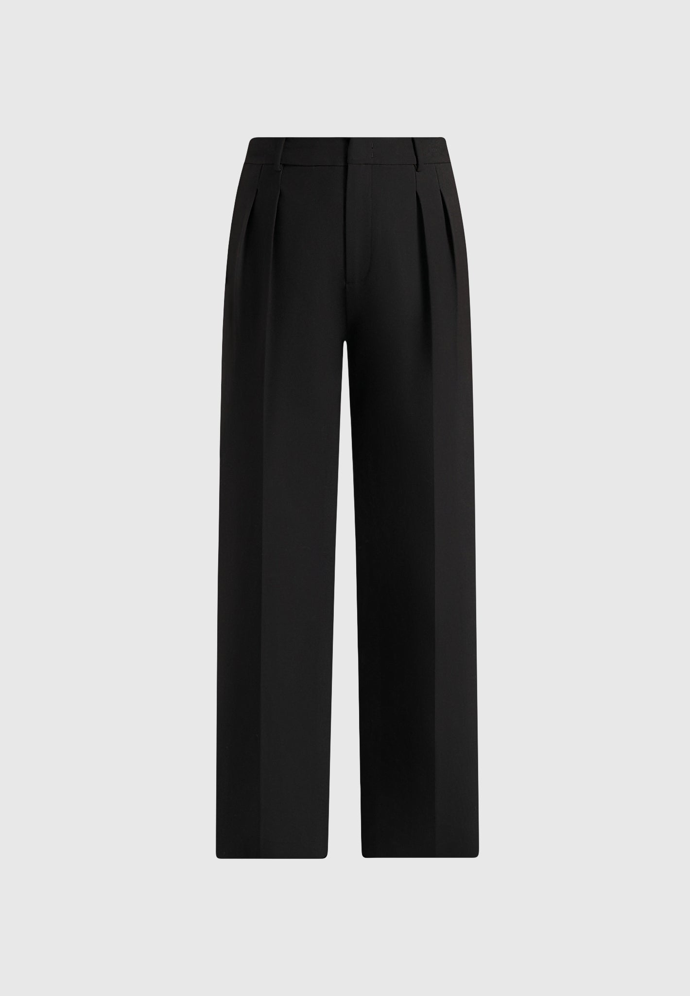 Julie - Tailored Twin Pleat Pants - Black