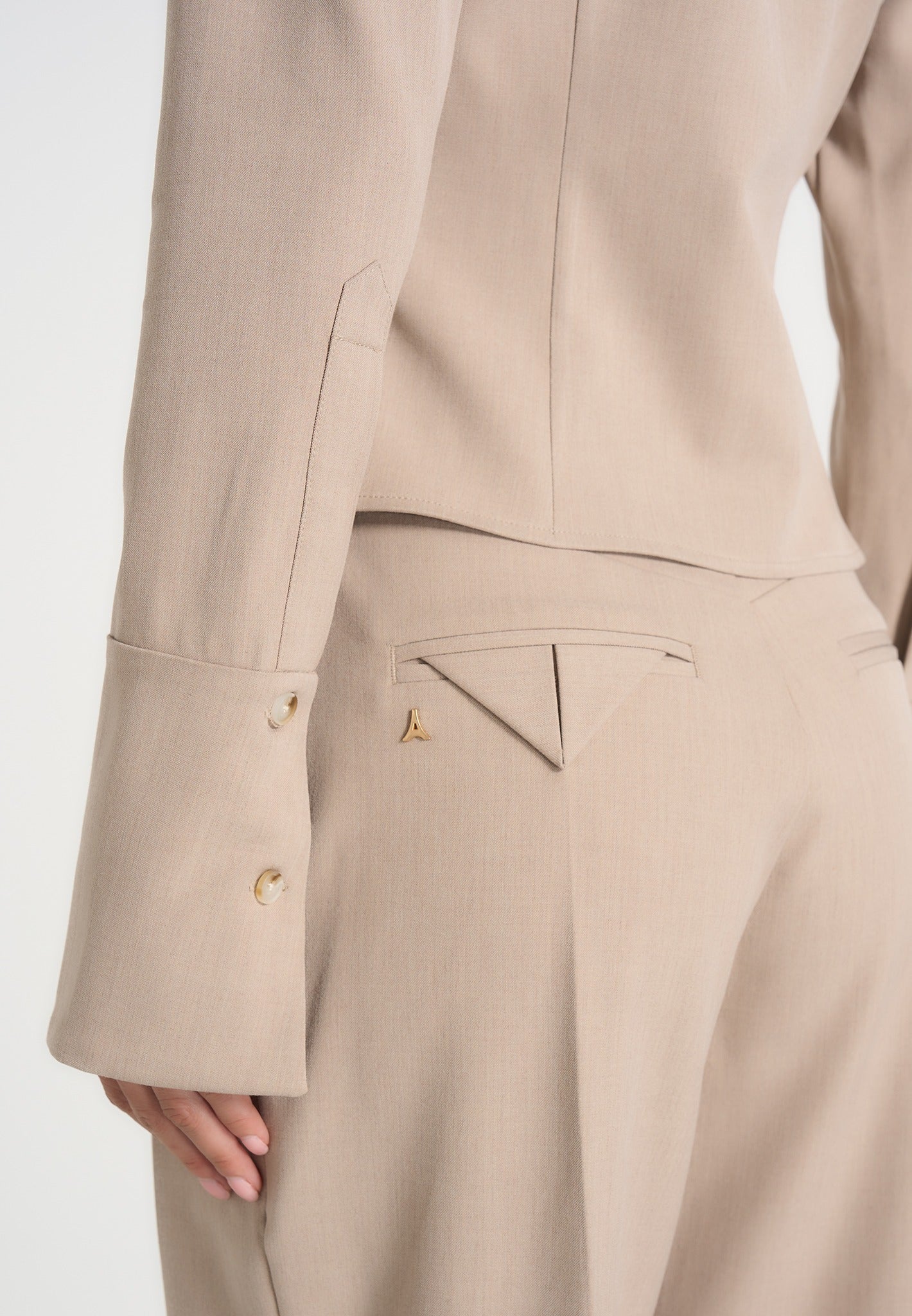 sonia-tailored-cinch-shirt-beige