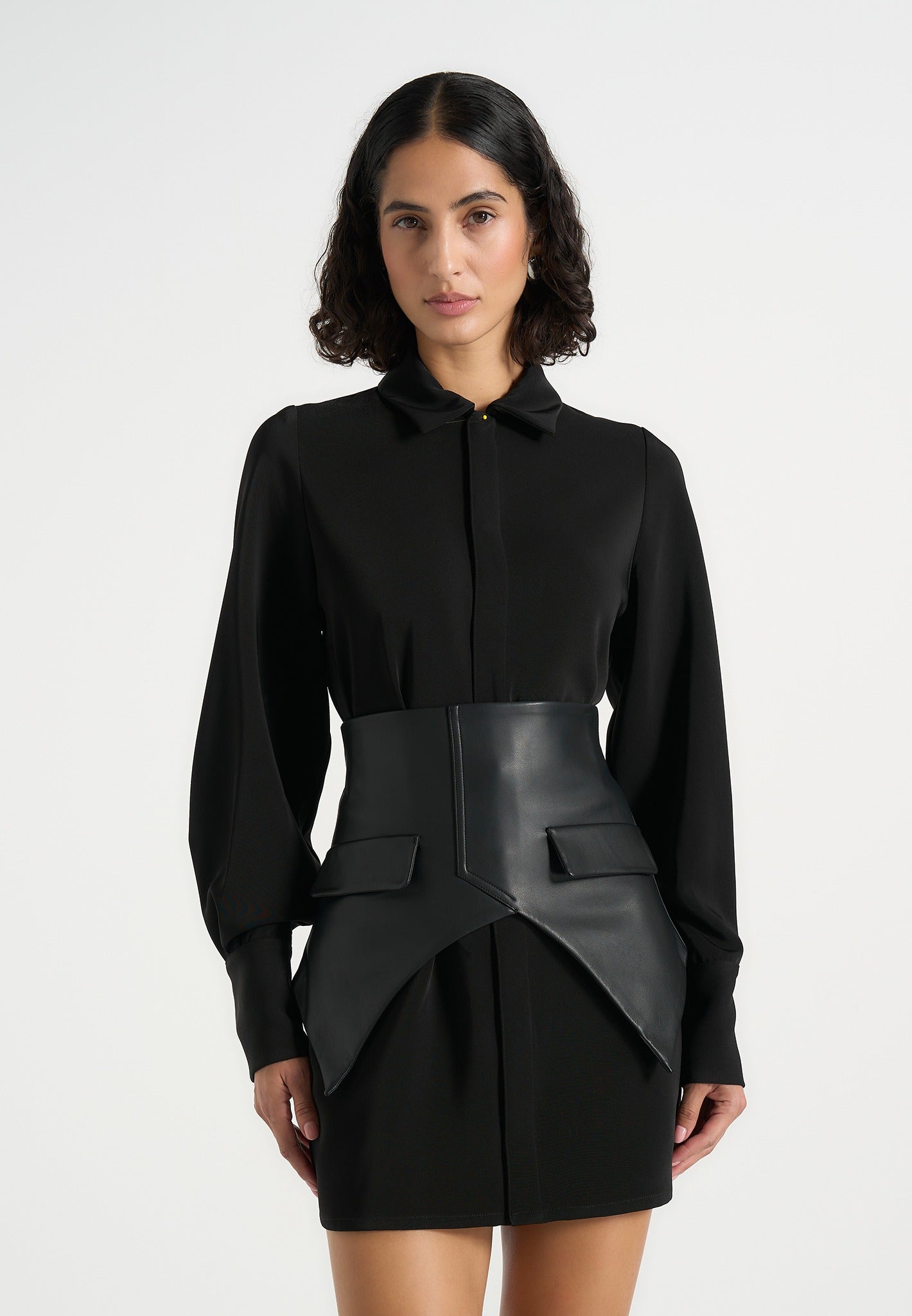 keira-corset-overlay-shirt-mini-dress-black 