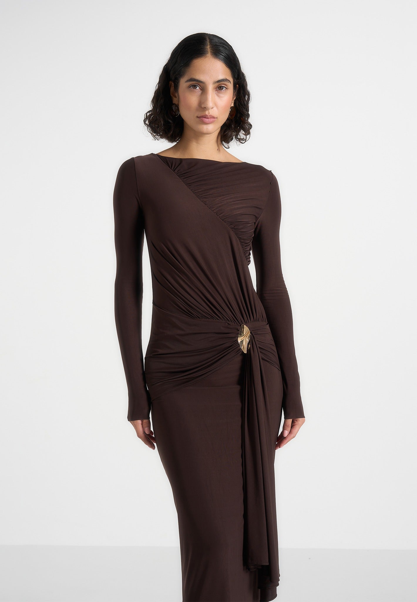 edena-asymmetric-ruched-draped-maxi-dress-brown