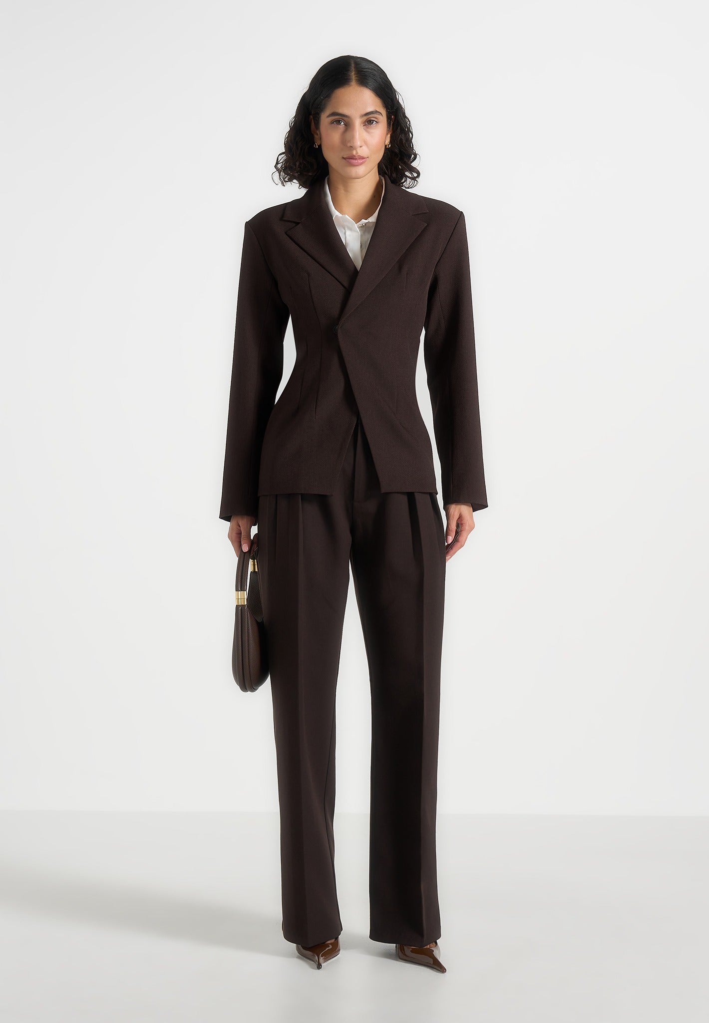 beatrice-tailored-cinched-blazer-dark-brown